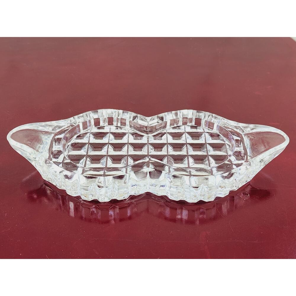 Fostoria American Round Shaker Holder Tray 6" Clear Glass 80's Dinnerware Vtg